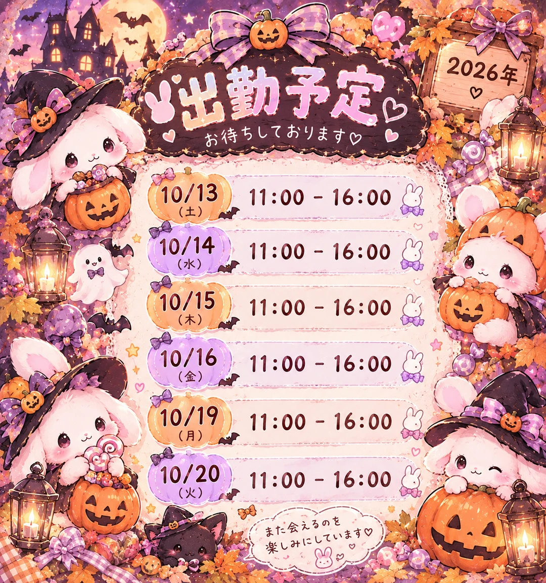 なんか今回は出勤できる日多いぞってなりました🫧画像