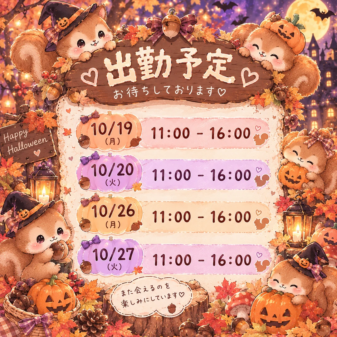 明日、11:00-16:00で出勤です💛 よろしくお願いします🫧✨ スケジュール…画像